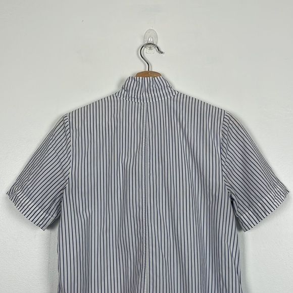 Madewell Swingout short sleeve lined 2 pocket V neck strip shirt dress Size XS - Picture 9 of 10